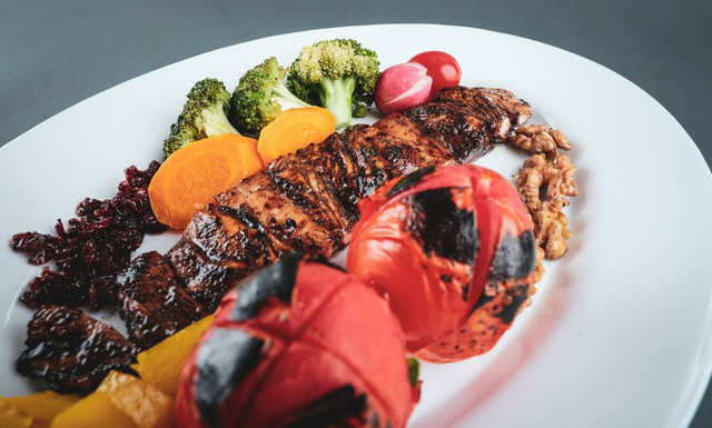 plate with bbq lobster