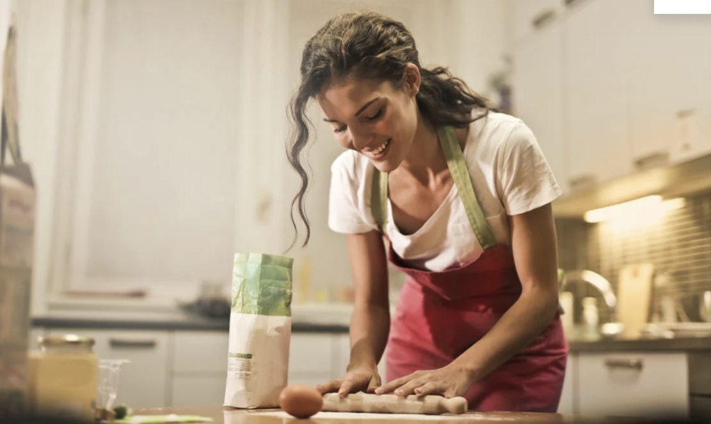 woman preparing food